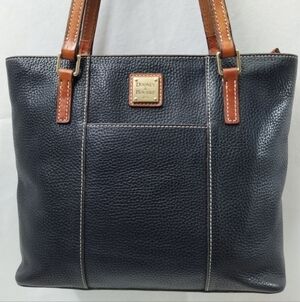 Dooney & Bourke Pebble Grain Small Lexington tote bag in black.